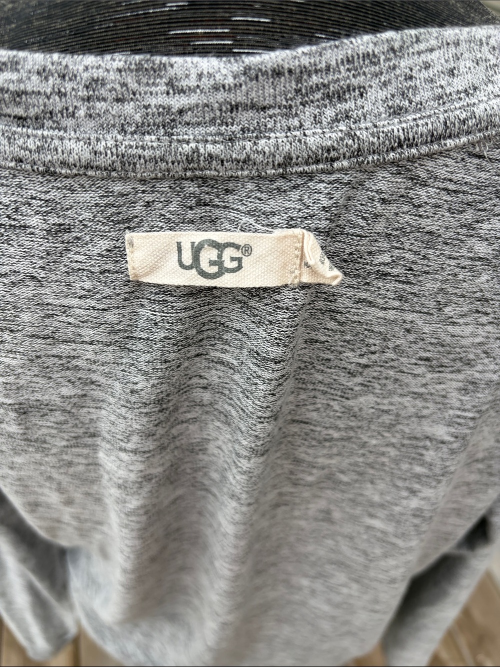 UGG Heather Gray Twist-Front Long Sleeve Pullover - Picture 3 of 5